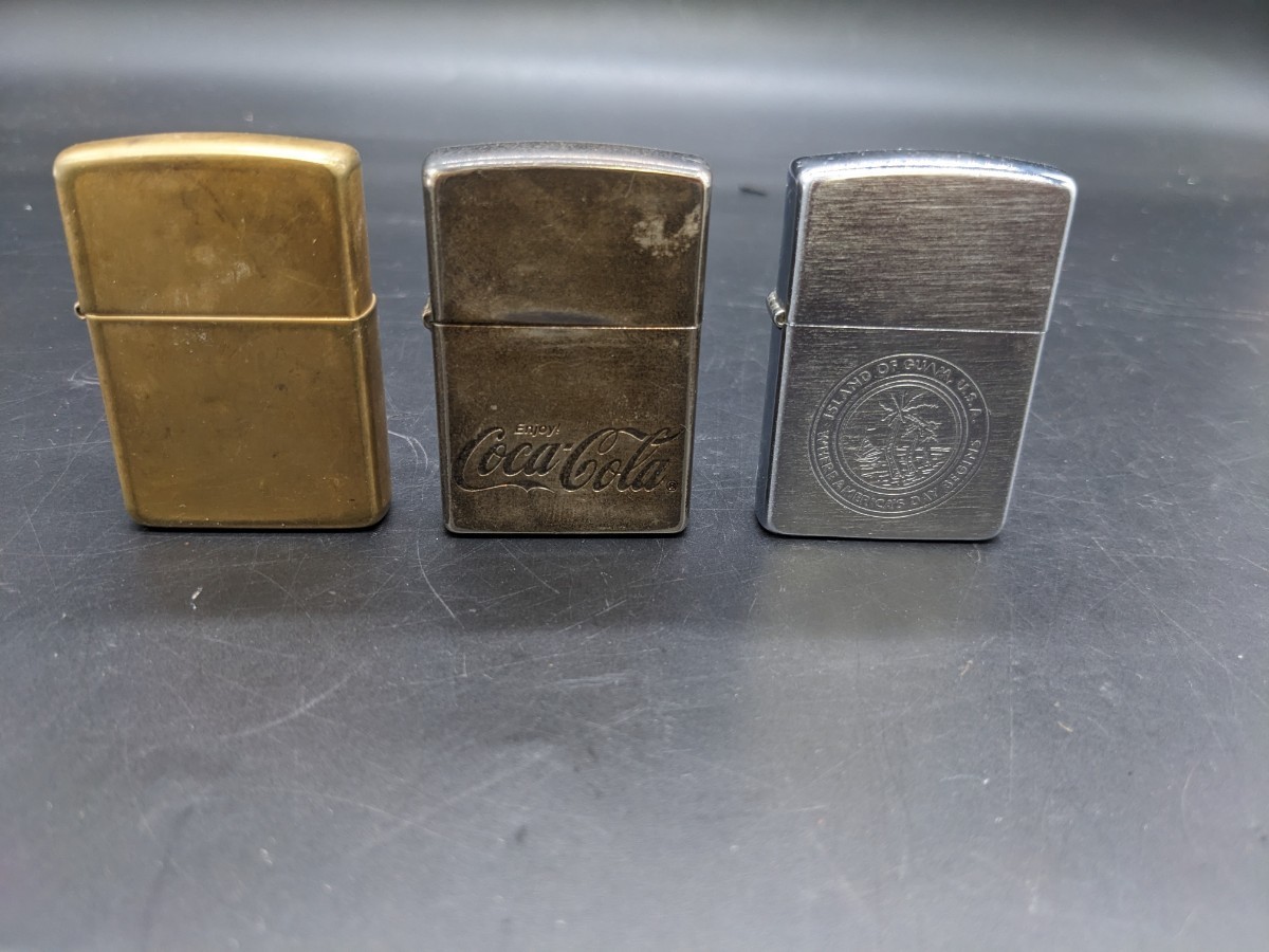 ②-0003 ZIPPO ジッポー コカコーラ ゴールド グアム まとめ3点(Zippo 