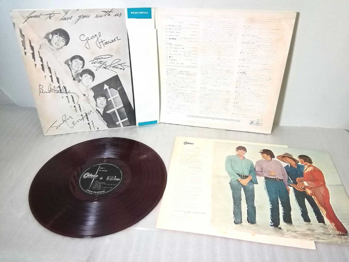 1円スタート】☆LP 【赤盤】OP-7387 帯付き 国内盤 4人はアイドル