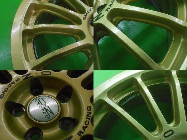 PCD100 OZ RACING スーパーツーリズモ ゴールド 7j/+48 ハブ約56㎜ 4本セット! 中古 ドリ車 カスタムカー ドレスアップ OZ スーパーツーリズモ Racing