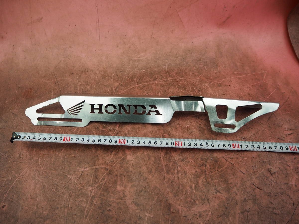 1台分解) ホンダ切り抜きロゴ付き !! 社外アルミ製 エイプ50 チェーンケース カバー