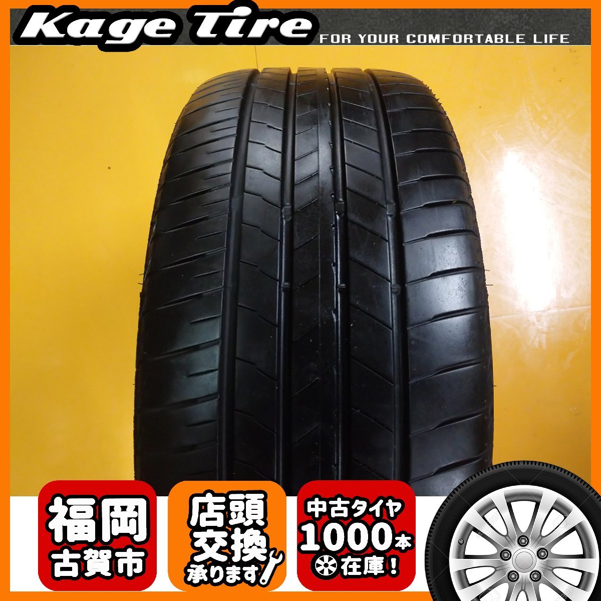 N-0910【中古タイヤ】225/45R18 ブリヂストン REGNO GR001 7分山×1本 