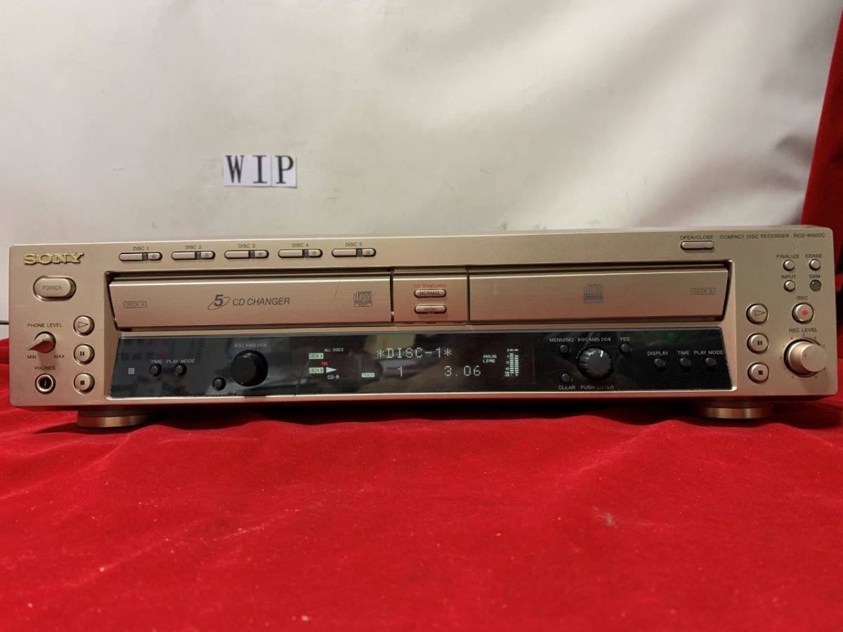 SONY RCD-W500C CDレコーダー 5連装 ソニー チェンジャー ジャンク ★WIP12