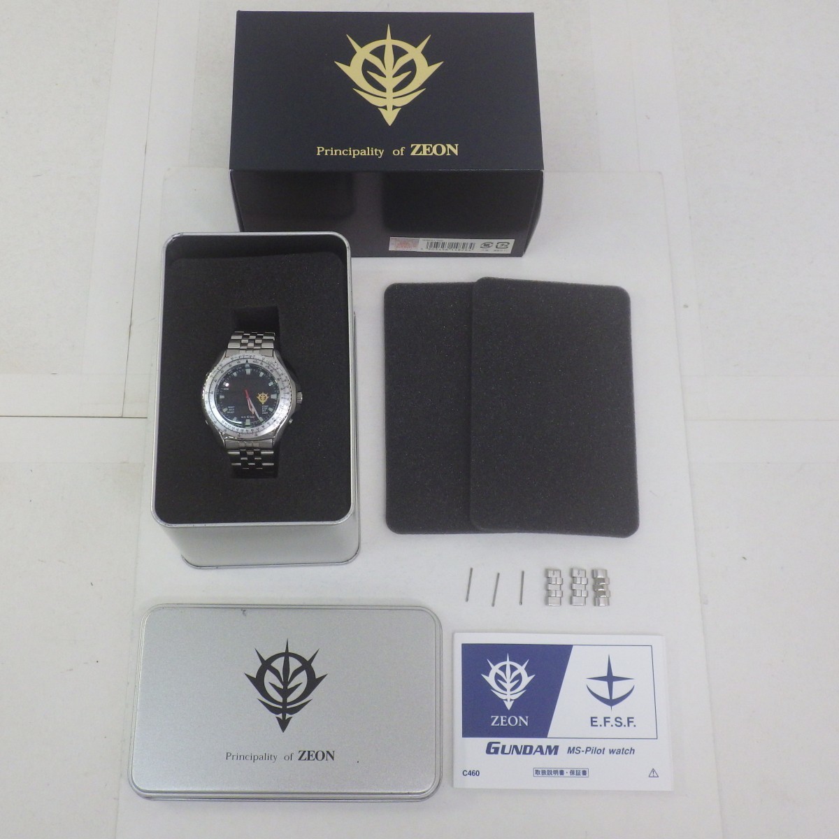 Principality of ZEON MS パイロットウオッチ 腕時計 シチズン/機動戦士ガンダム ジオン公国/電池切れ 動作未確認　P