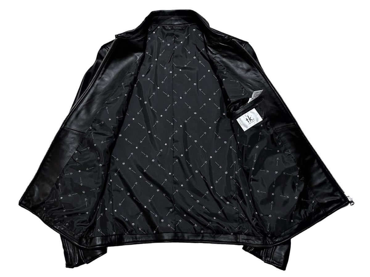 新品 定価3万 tk.TAKEO KIKUCHI タケオキクチ 最高級羊革 裏地総柄 