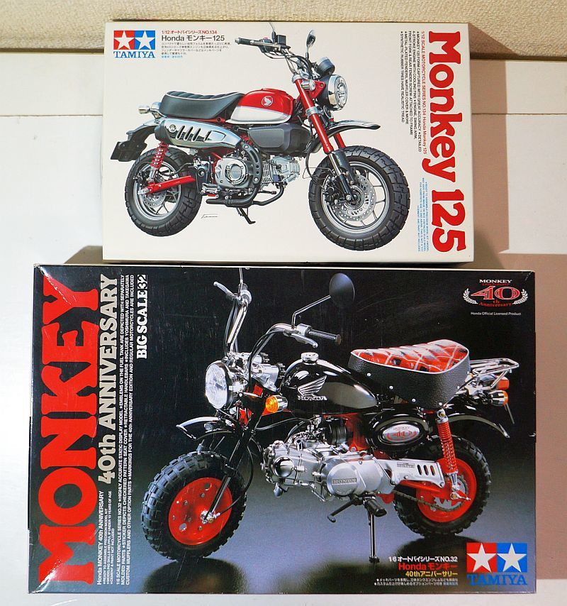 タミヤ オートバイシリーズ ホンダ モンキー 1/6 40th アニバーサリー ビッグスケール 1/12 125cc バイクプラモデル 模型 セット まとめて