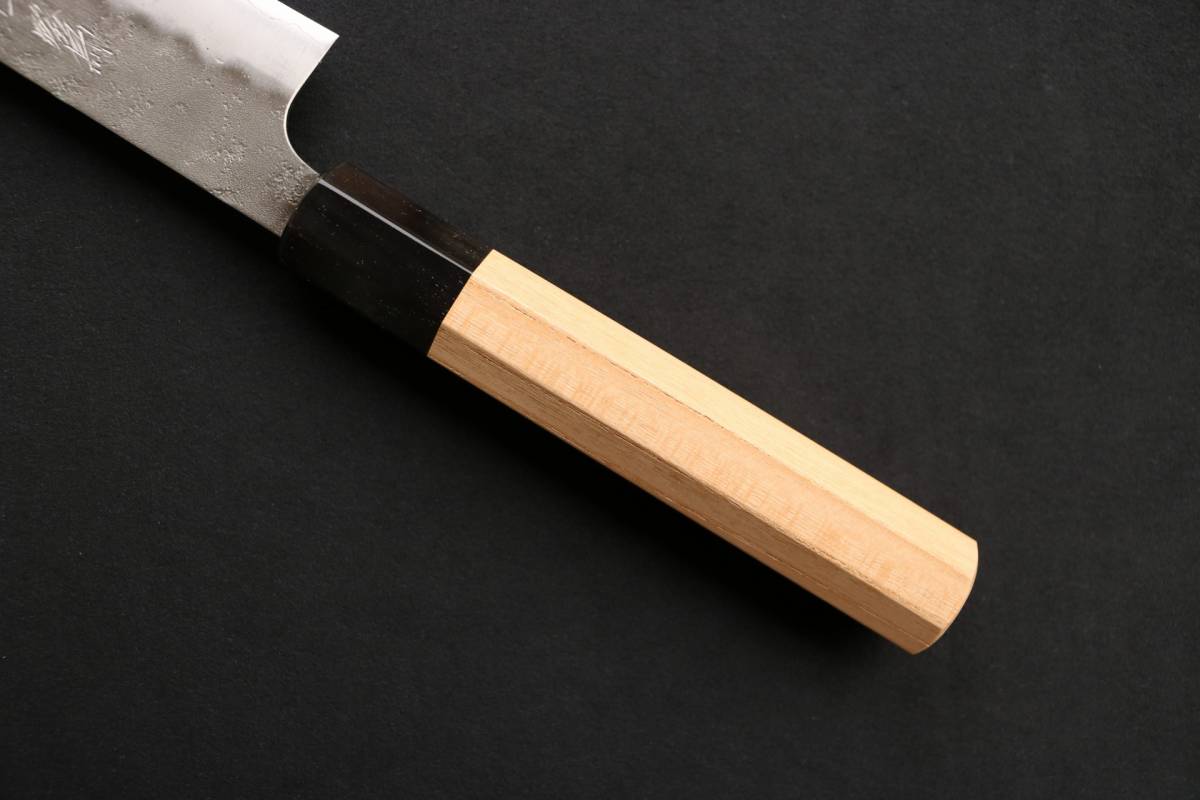 ごだい 筋引 包丁 スライサー 白鷺 銀三鋼 梨地 ケヤキ八角柄 水牛口輪 270mm