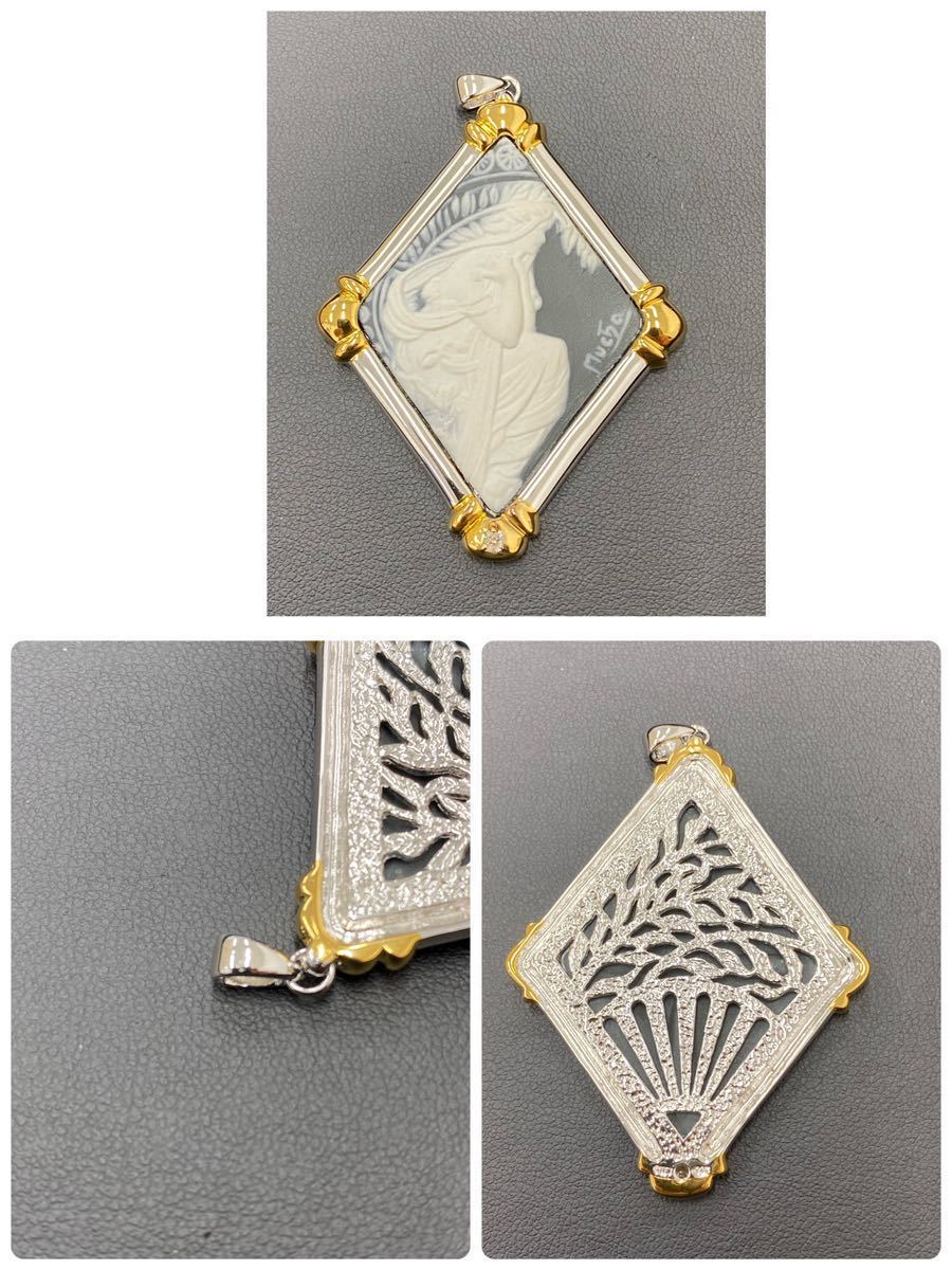 Mucha カメオペンダント.チェーンセット Mucha ミュシャ カメオ