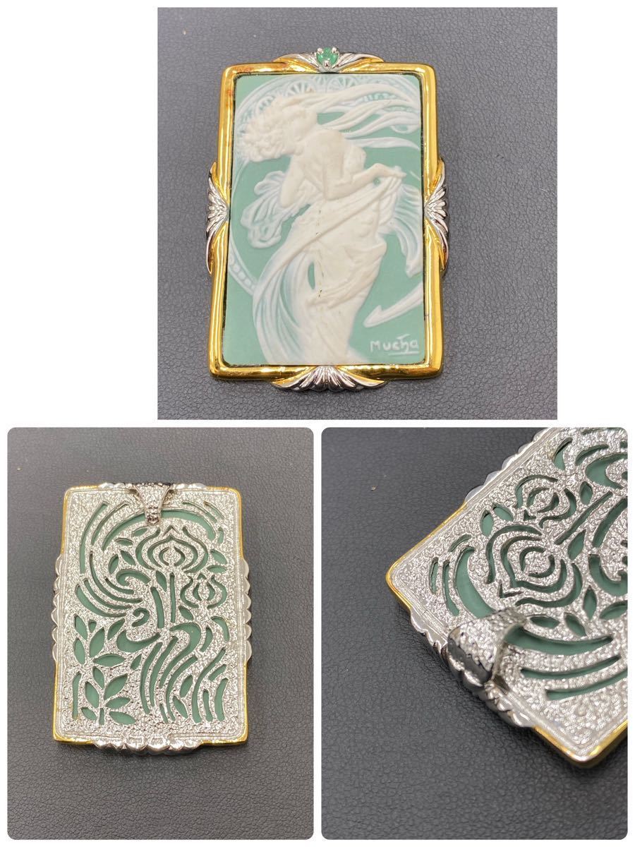1円~! Mucha ミュシャ の四芸術 ペンダントコレクション カメオ 