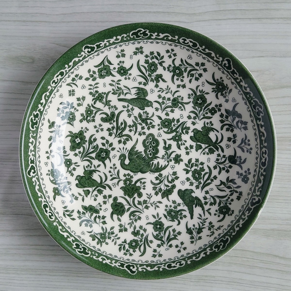 【日本未発売】BURLEIGH　グリーンリーガルピーコック　パスタプレート　パスタボウル　クリスマス限定　バーレイ