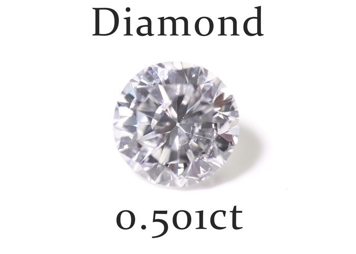Z-10☆ルース ダイヤモンド 0.501ct（G/I-1/FAIR）日本宝石学協会ソーティング付き