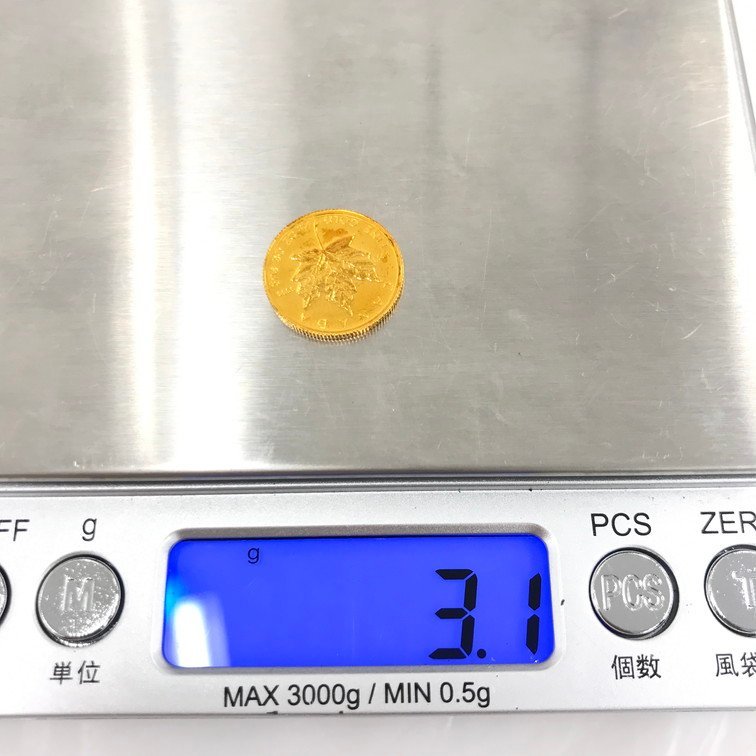 K24 純金 1986年 メイプルリーフ金貨 CANADA FINE GOLD 1/10OZ OR PUR  