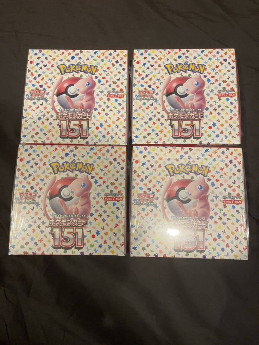 ポケモンカード151 4BOX 新品未開封シュリンク付き トレーディング
