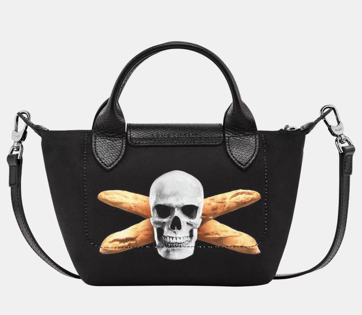 新品】ロンシャン LONGCHAMP X TOILETPAPER XS トップハンドルバッグ 
