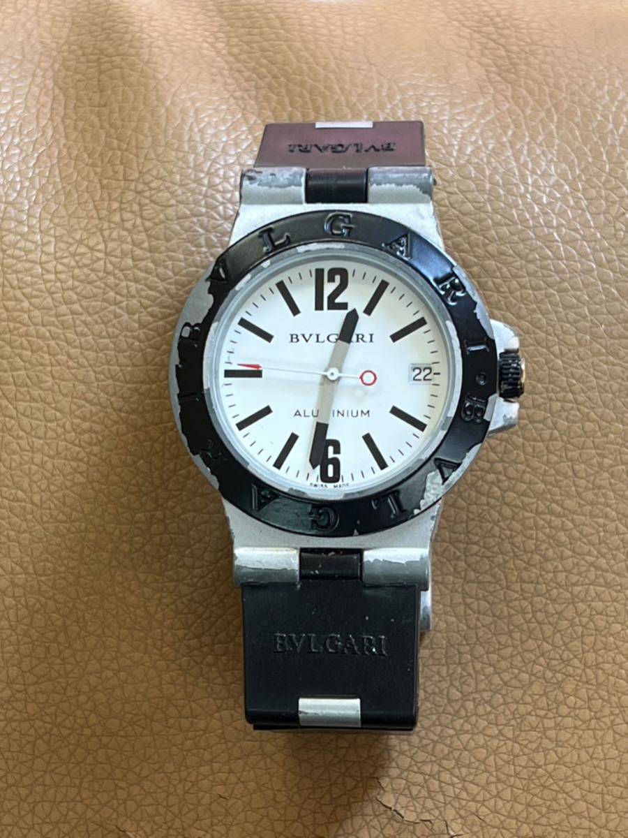 BVLGARI - 訳あり ブルガリ BVLGARI AL38A アルミニウム デイト 自動