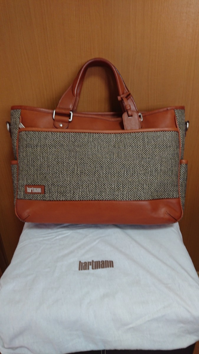 【美品】hartmann ハートマン ツイード トートバッグ ビジネスバッグ