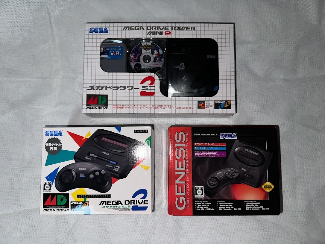 未開封○メガドライブミニ2＋ジェネシスミニ2＋メガドラタワーミニ2 