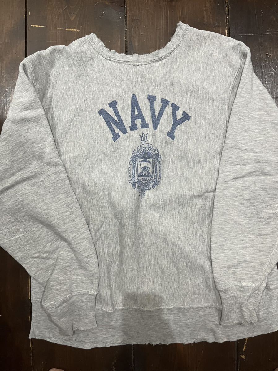 チャンピオン リバースウィーブ usnavy 80s トリコタグ 染み込み
