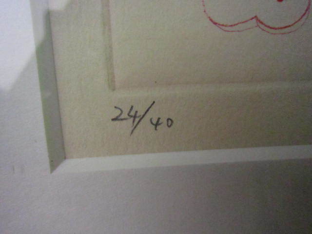 真作保証】 山本容子 銅板画 不思議の国のアリス 「The Hatter」 39×