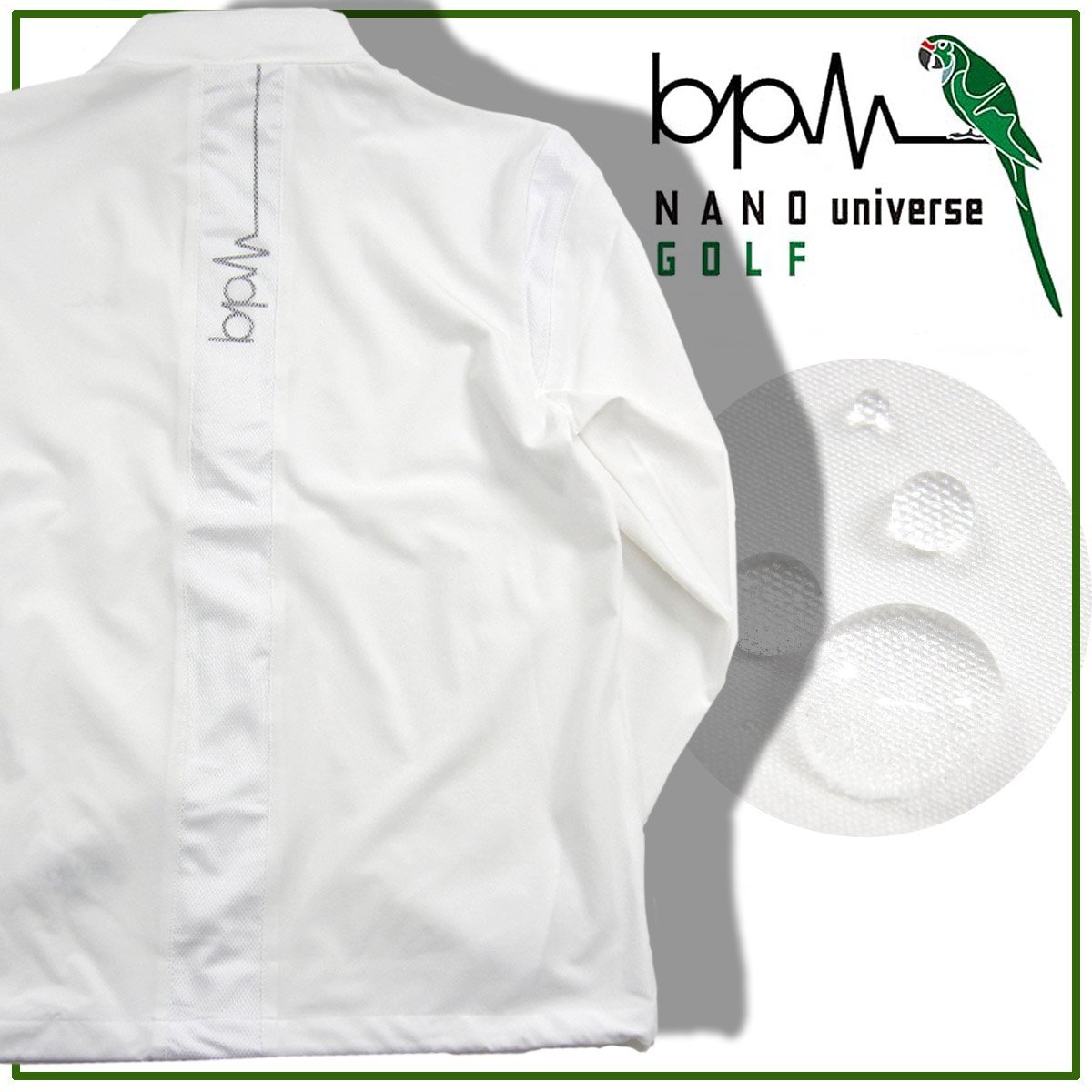 新品 【都会的でラグジュアリー!】beats per minute ナノユニバース GOLF 撥水 ストレッチ アウター ブルゾン L 353340 ビーツパーミニット