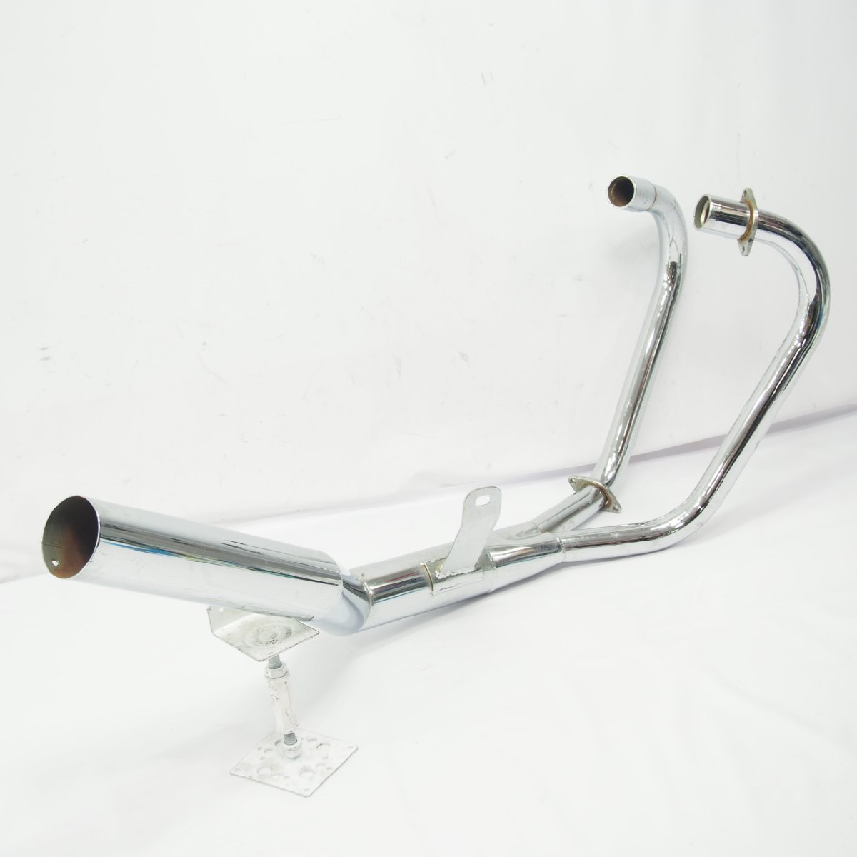 CB400N スーパーホーク3 ショート管 ショートマフラー ワンピースマフラー メッキ フルエキ