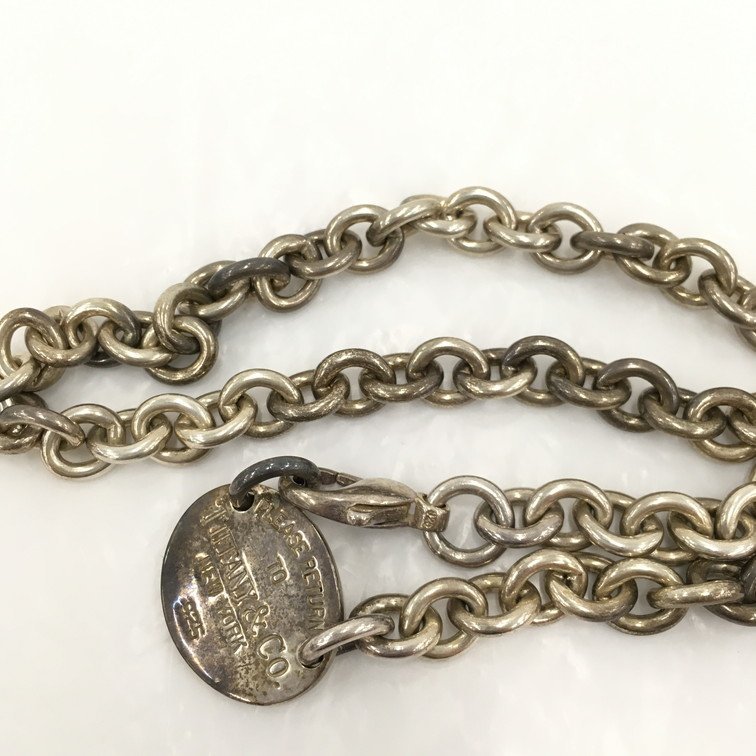 美品　Tiffany & Co. リターントゥティファニーオーバルタグネックレス TIFFANY＆Co. ティファニー リターントゥティファニー オーバルタグ