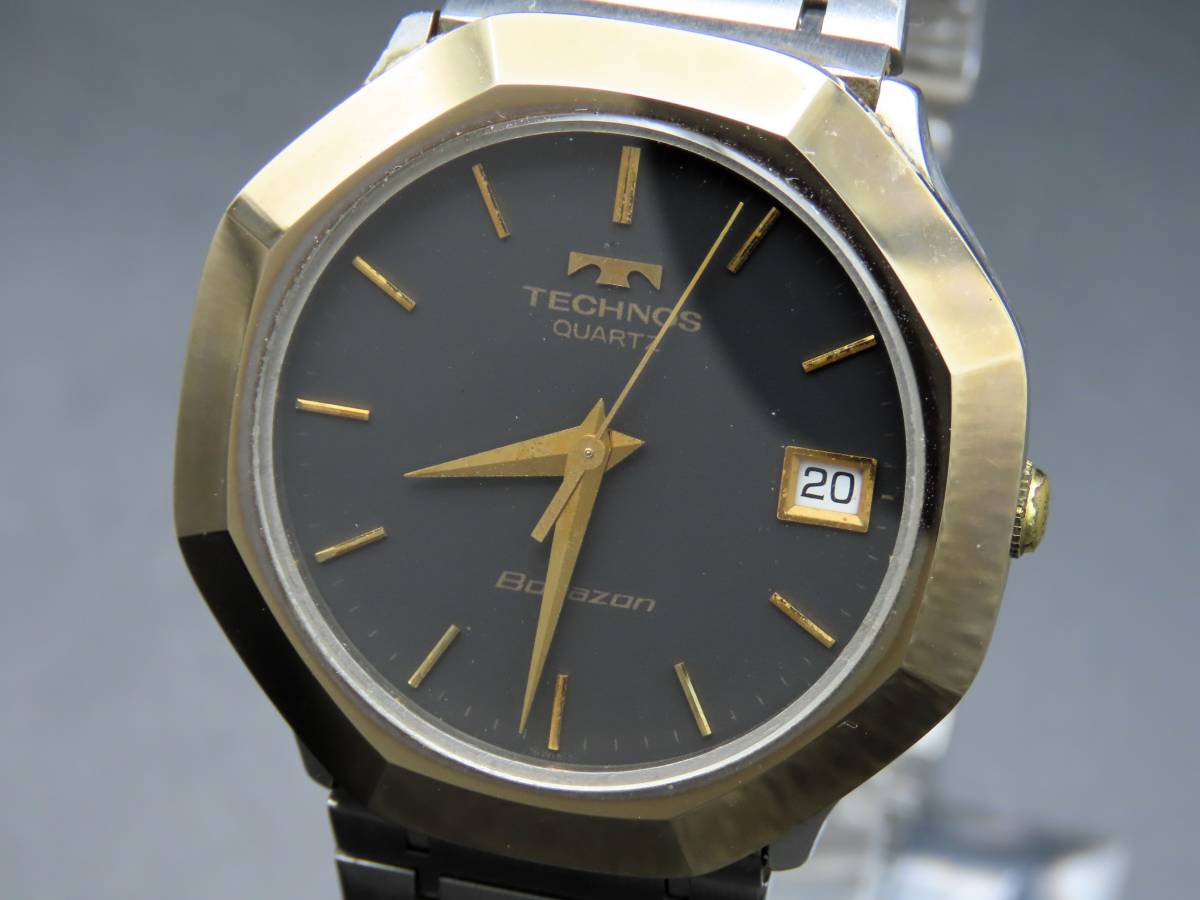 1円～! 山 ジャンク 稼働品含む TECHNOS テクノス まとめ売り 4点セット GP SS デイト クォーツ メンズ レディース 腕時計 TTKLG2209