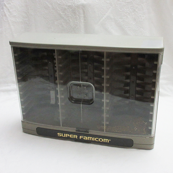 希少！■SUPER FAMICOM スーパーファミコン ソフトキャビネット ケース 収納 カセット ボックス ラック スーパーマリオワールド レトロ