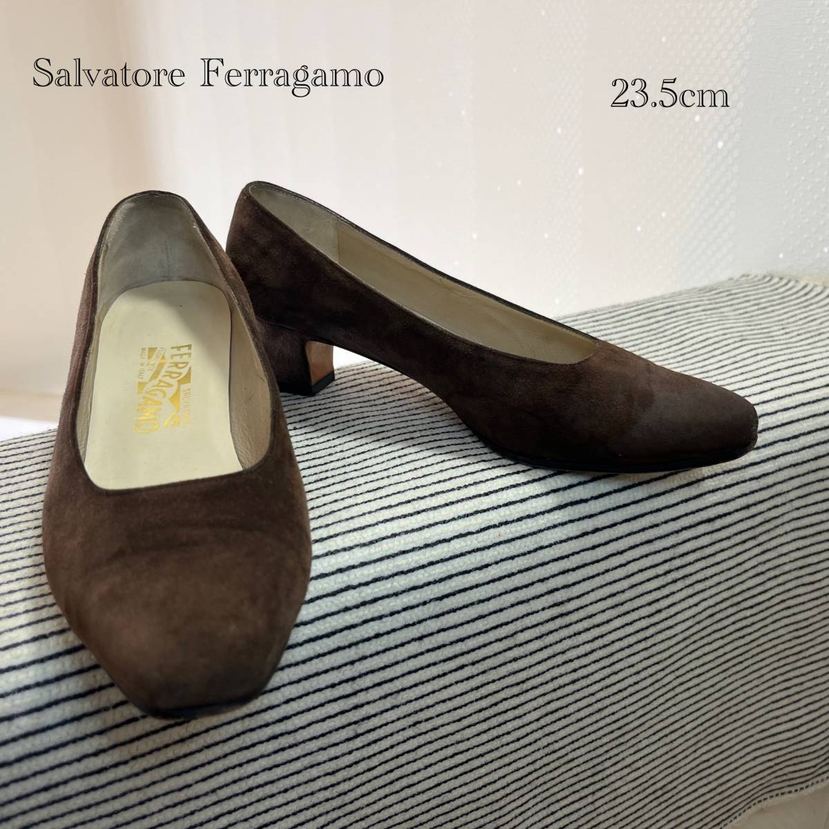 Salvatore Ferragamo スエードパンプス 23.5cm 【公式通販】