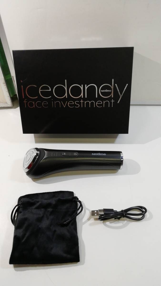 あ//H5825 家庭用美顔器　NOTime アイスダンディ　メンズエステ　フェイス　イベストメント　SKB-2209 Type-C充電ケーブル付き　動作品