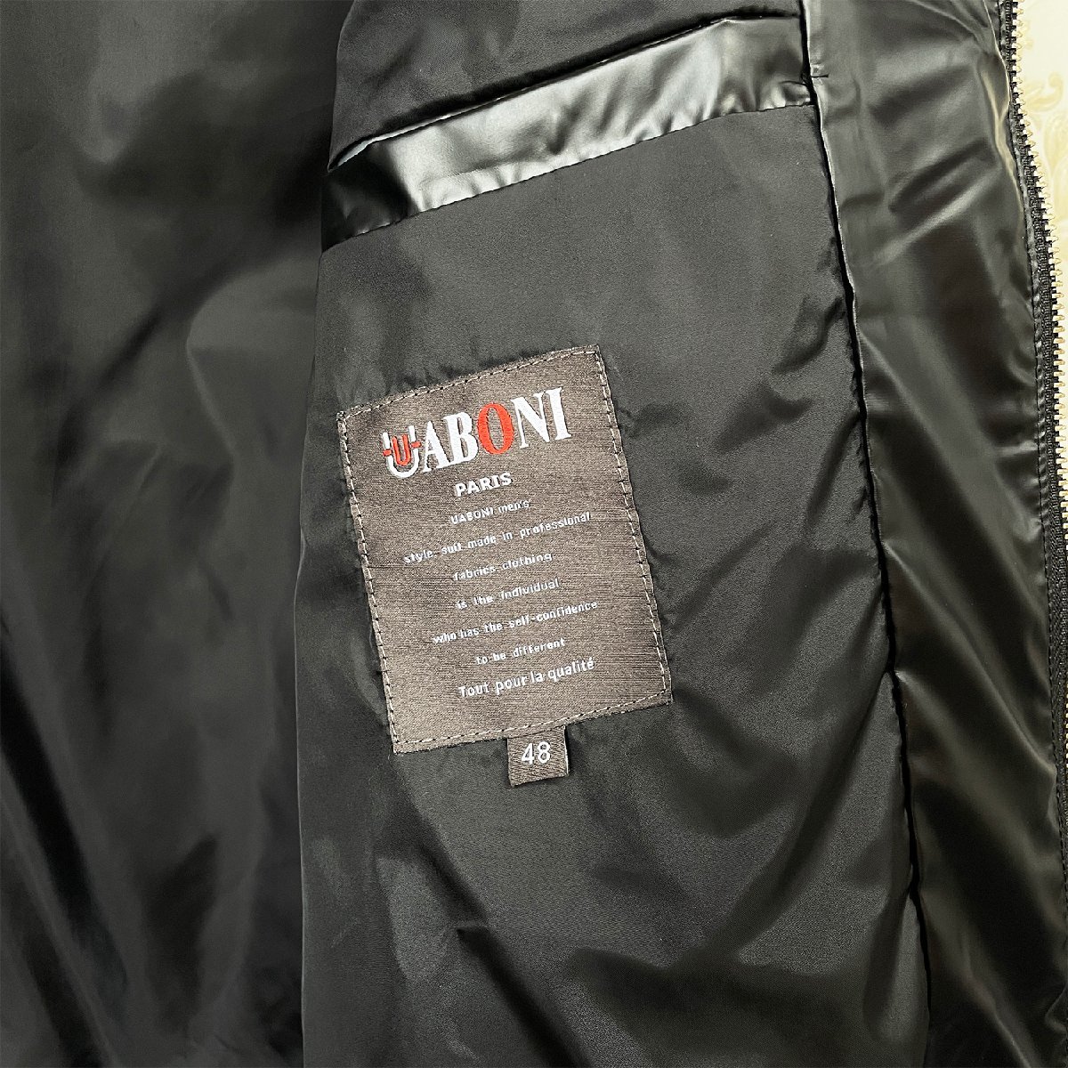 ◇UABONI*Paris*ダウンベスト*ユアボニ◇肉厚 総柄 トレンドM ② 