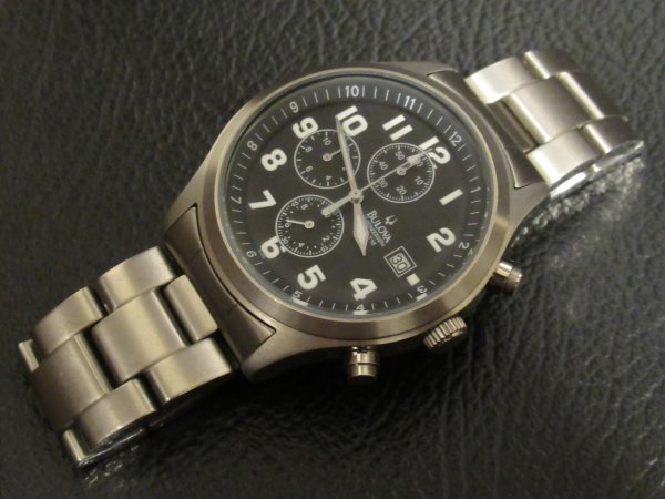 ブローバ クロノグラフ BULOVA CHRONOGRAPH 10ATM BVM005 ブラック 