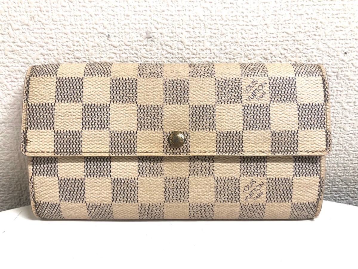 LOUIS VUITTON ルイヴィトン ダミエ アズール ポルトフォイユ サラ 長 