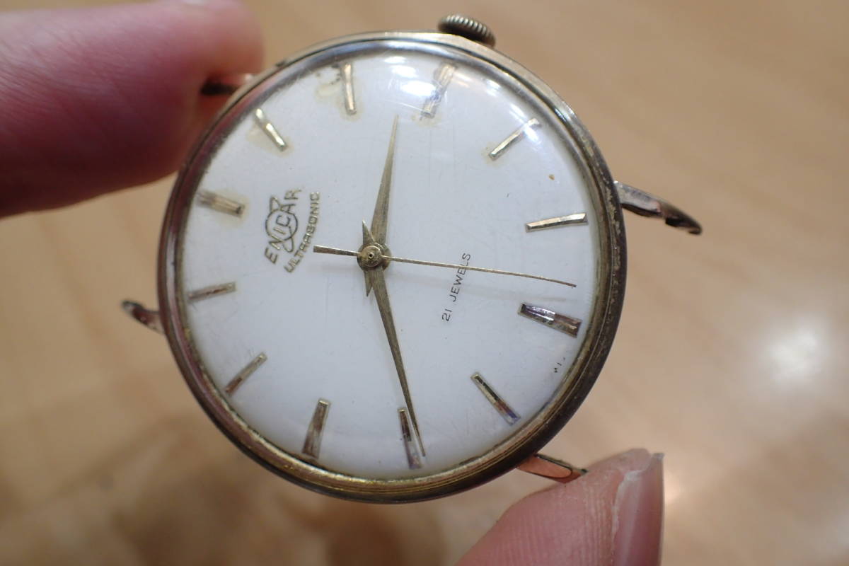 エニカ/ENICAR ウルトラソニック ◇エナメル調ダイヤル 手巻き 