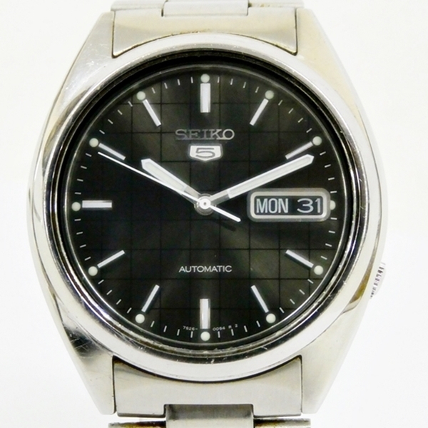 SEIKO 5 7S26-0480 自動巻き 裏スケ ブラック文字盤 ほぼ未使用 2026年