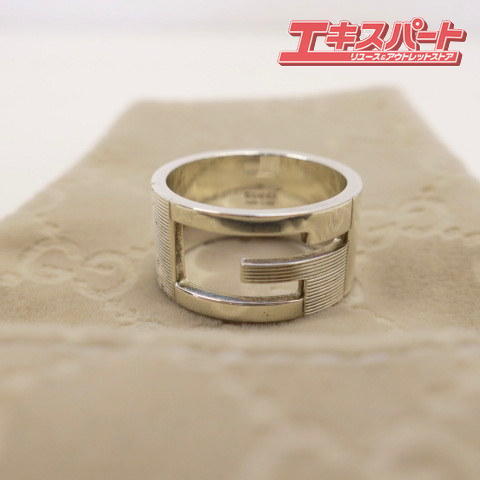 グッチ GUCCI ブランデッド Gリング 指輪 カットアウト ワイド 24号