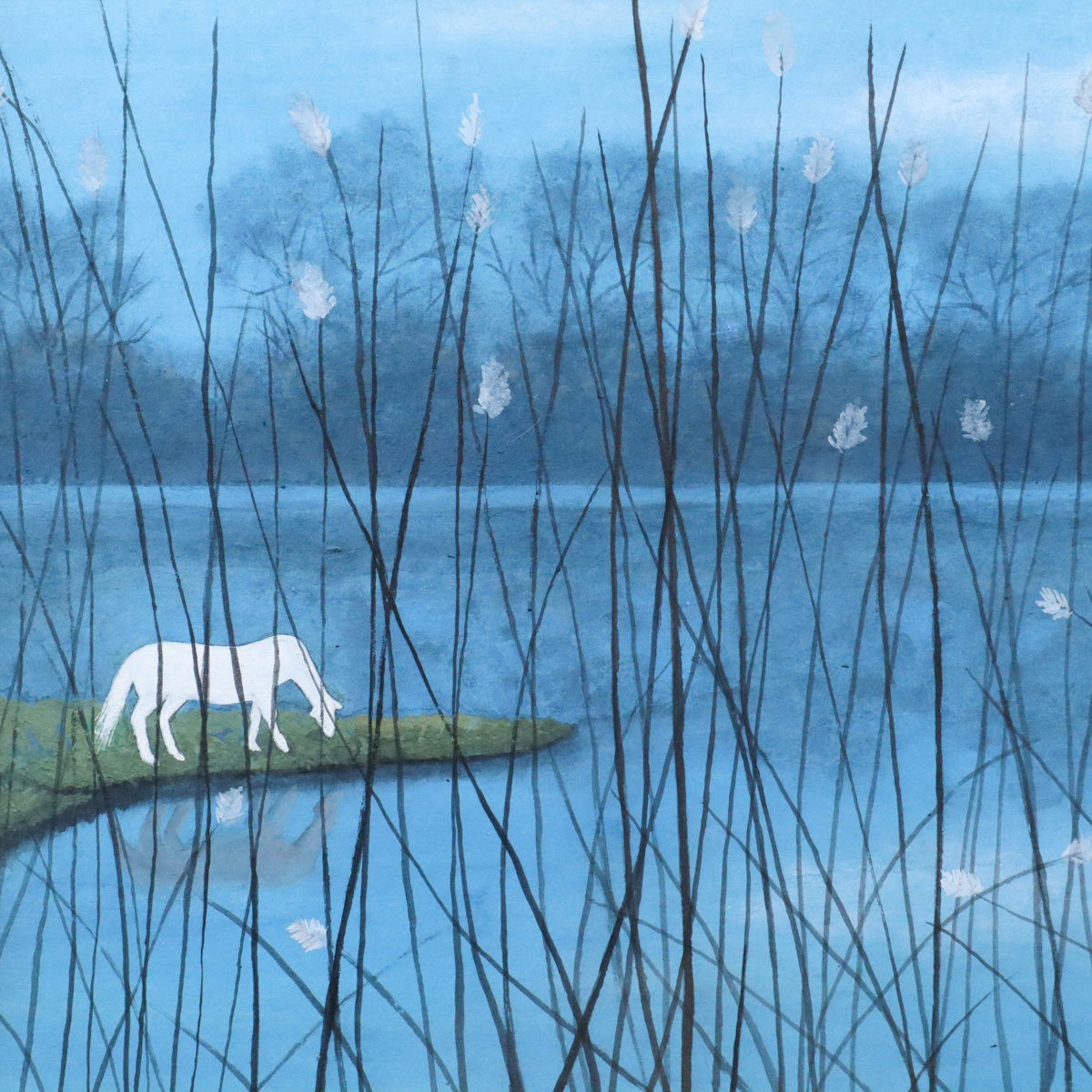 沢田契『尾瀬の朝』P10号／額装 絵画 東美社 .: 沢田