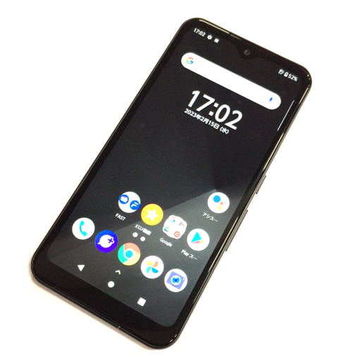 1円 AU FCNT android arrows We FCG01 64GB ブラック スマホ 本体 利用