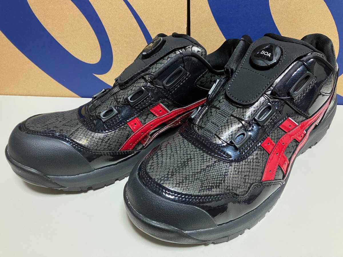 限定品 アシックス CP306 BOA 安全靴 001:ブラック×クランベリー