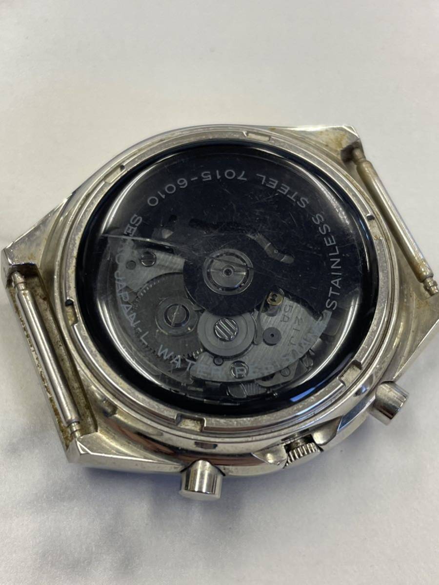 5.稼働品 SEIKO セイコー TIME SONAR タイムソナー 7015-6010 裏スケ 