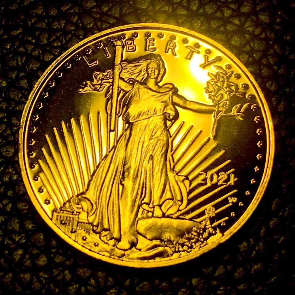 アメリカ 金貨 USA イーグル金貨 2021年 自由の女神 小型金貨 カプセル付き 2020年