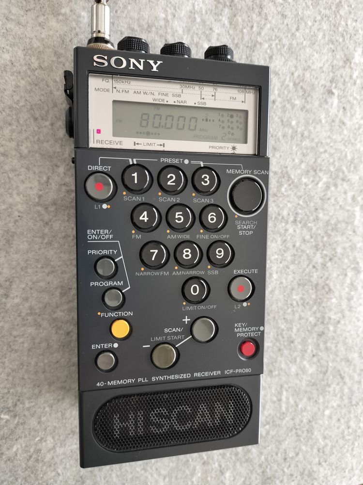 ★★SONY　ICF-PRO80　コンバータ(115.15MHz～223MHz）付属　動作・美品★★