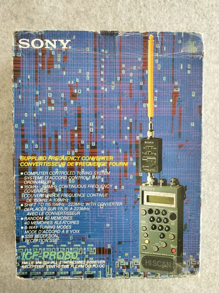 ★★SONY　ICF-PRO80　コンバータ(115.15MHz～223MHz）付属　動作・美品★★