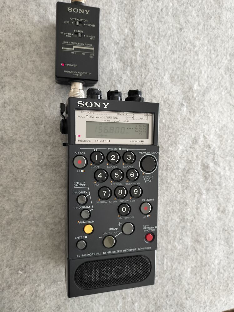 ★★SONY　ICF-PRO80　コンバータ(115.15MHz～223MHz）付属　動作・美品★★
