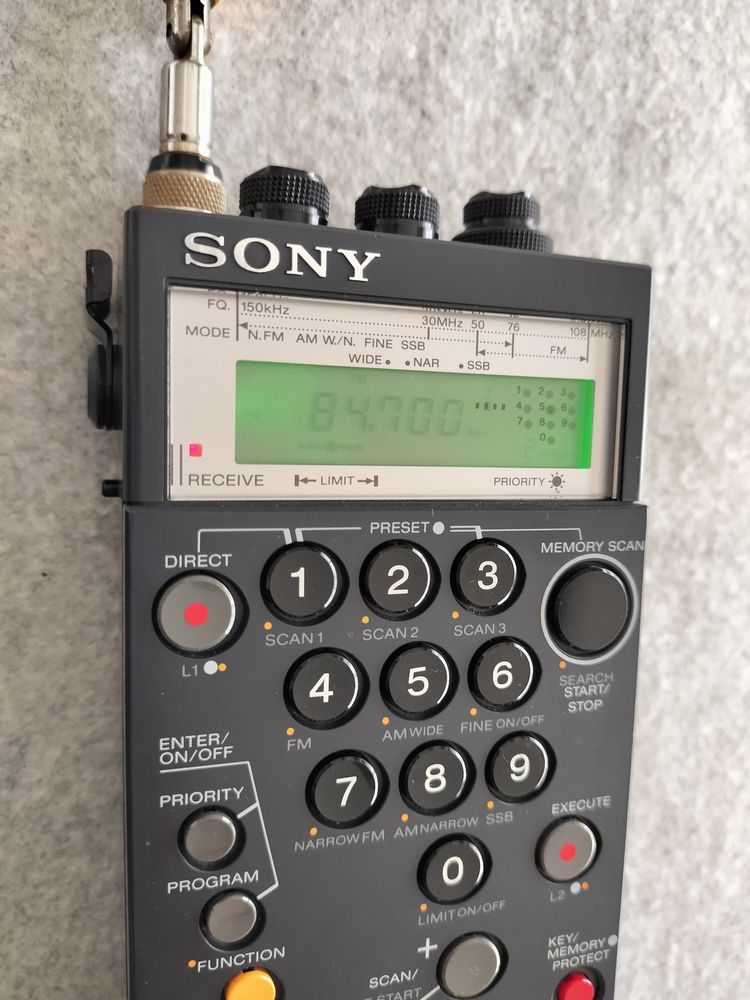 ★★SONY　ICF-PRO80　コンバータ(115.15MHz～223MHz）付属　動作・美品★★