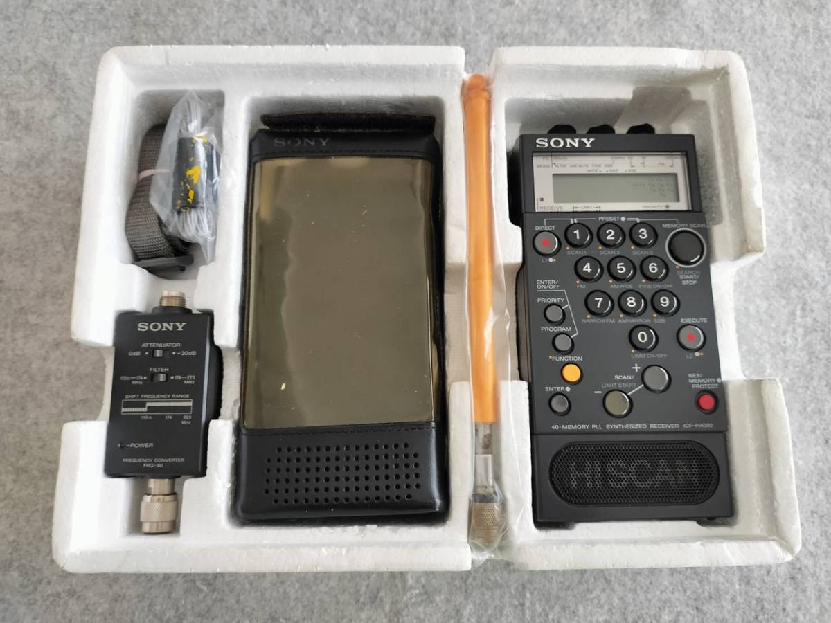 ★★SONY　ICF-PRO80　コンバータ(115.15MHz～223MHz）付属　動作・美品★★