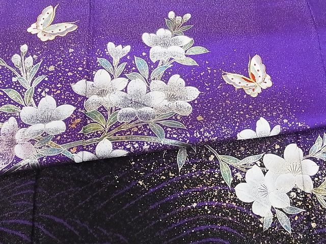 平和屋-こころ店□訪問着 枝花文 金彩 金通し地 着丈160.5