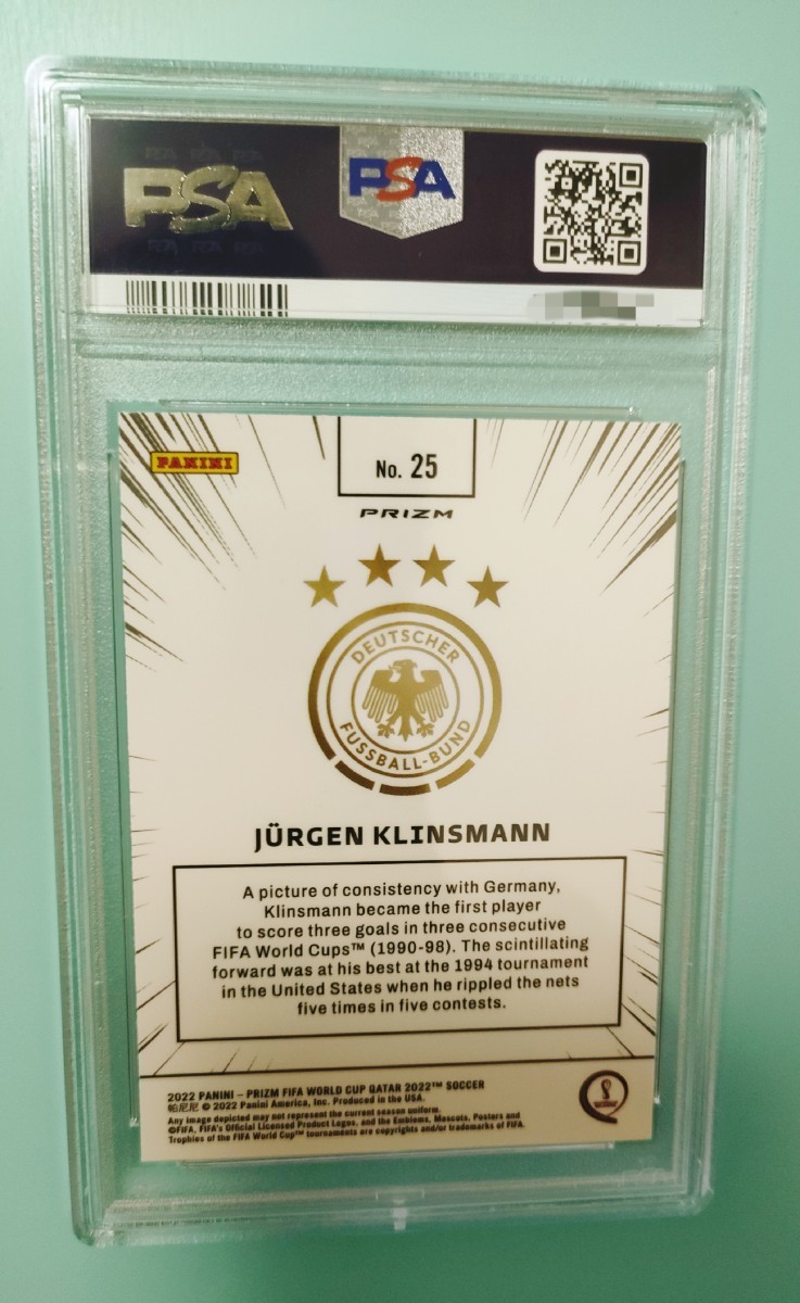 PSA10 2022 Panini Prizm World Cup Jurgen Klinsmann Manga Case Hit 