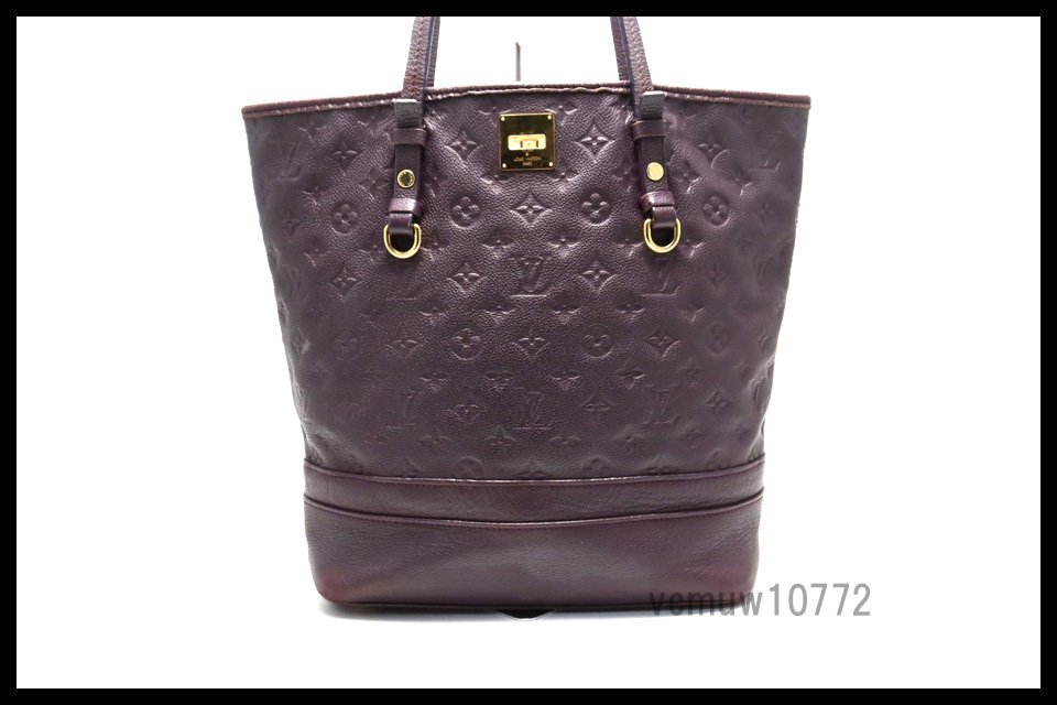 近年モデル希少美中古■LOUIS VUITTON モノグラムアンプラント シダディンPM レザー トートバッグ ルイヴィトン■1005ce317-1K
