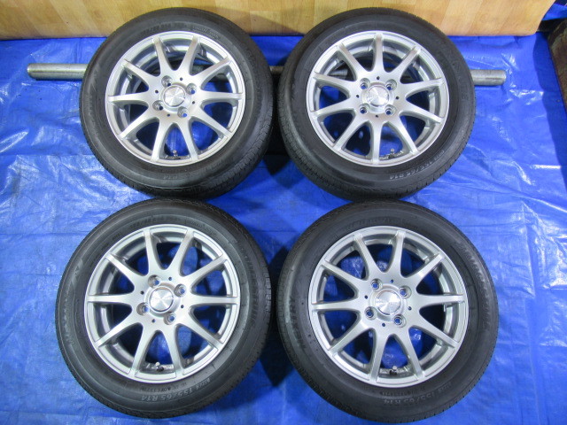 三菱アルミホイール　13×4　PCD100　+46★深溝のスタッドレス　155/65R13　4本＃トッポ・ミニカ 13インチ 14インチ 2026年最新Yahoo!オークション 中古鉄ホイールセット 145&frasl;80R13 9.5j