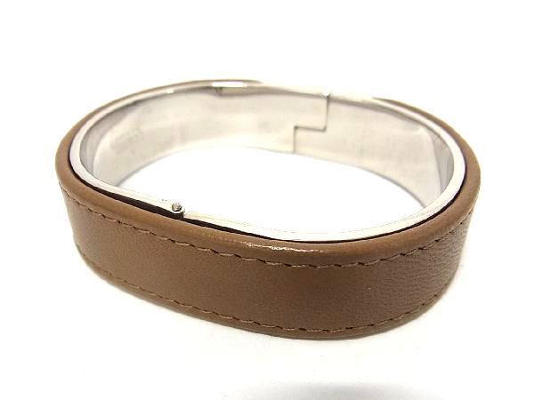 1円 □美品□ LOEWE ロエベ レザー ブレスレット バングル